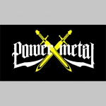Power Metal čierne teplákové kraťasy s tlačeným logom